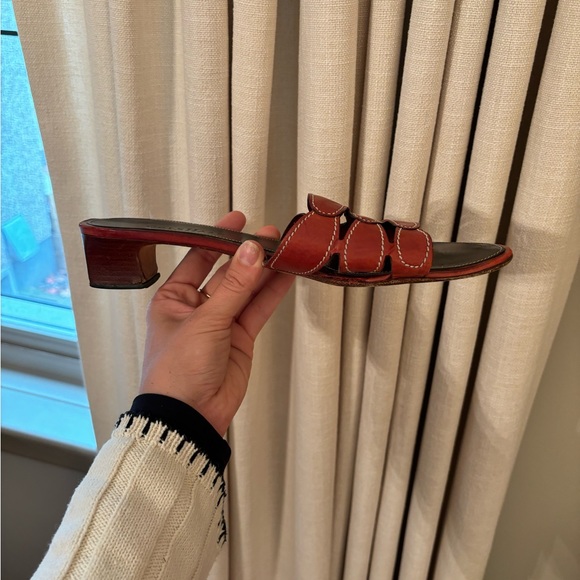 Cole Haan red leather sandals - Picture 2 of 2